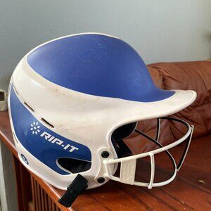 Rip-IT Women’s Vision Pro M/L Two-Tone Softball Batting Helmet Blue White